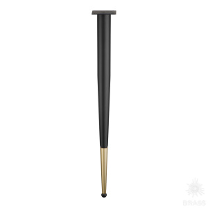 KMA-0124-0710-B13-C25 Black/Matt Gold Опора мебельная, чёрный/матовое золото