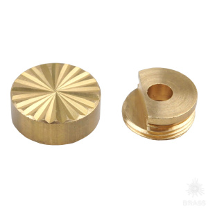 00400 Декоративная накладка с резьбой, латунь