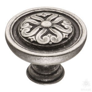 BU 009.50.16 Ручка кнопка, старое серебро