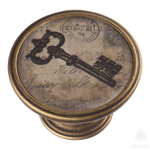 550BR42 Ручка кнопка — THE OLD CROWN, старая бронза