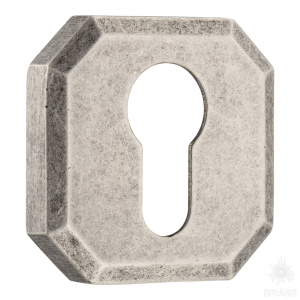 9161 MP14 CYLINDER ROSETTE Накладка с цилиндрическим отверстием для ключа, старое серебро (комплект)