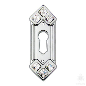 15.608.10.SWA.07 Ключевина декоративная со Swarovski, глянцевый хром