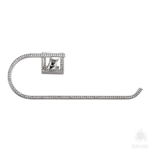 3508-75-005 Держатель для полотенец, латунь с кристаллами Swarovski, глянцевый хром