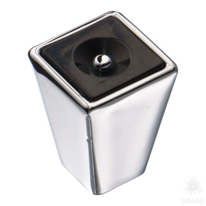 473025MP02 Ручка кнопка, глянцевый хром/чёрный