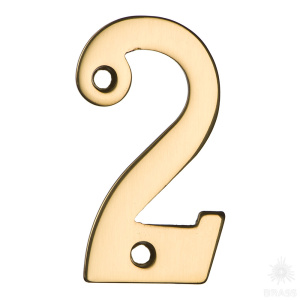700200-7020179 Номер на дверь, цифра "2", латунь