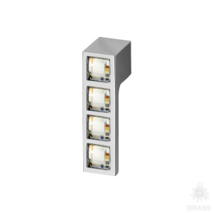 1015.0055.026 Ручка кнопка с кристаллами Swarovski, глянцевый хром