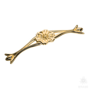 278-160-Gold Ручка скоба, глянцевое золото 160 мм