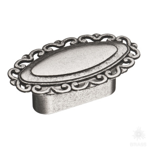 15.342.32.16 Ручка кнопка классика, старое серебро 32 мм