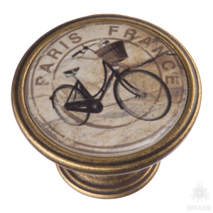 550BR84 Ручка кнопка, велосипед, старая бронза