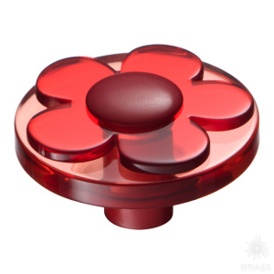 679RJ Ручка кнопка, цветок красный