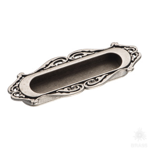 15.101.96.16 Ручка врезная, старое серебро 96 мм