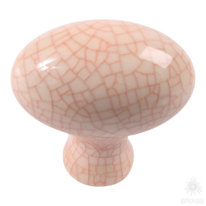 368H6 Ручка кнопка керамика, розовая "паутинка"