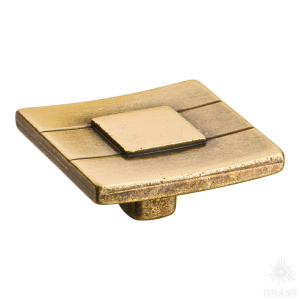 03.547.035.001 Ручка кнопка квадратная современная классика, античная бронза