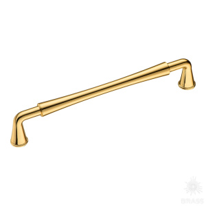 543-160-Gold Ручка скоба, глянцевое золото 160 мм