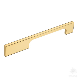 6650 0128 GL Ручка скоба, глянцевое золото 128 мм