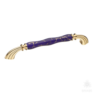 1905-60-192-COBALT 449 GOLD Ручка скоба керамика с металлом, орнамент/глянц. золото 192 мм