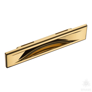 4340 0096 GL Ручка врезная современная классика, глянцевое золото 96 мм