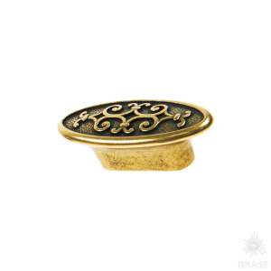 AURA32-22 Ручка кнопка современная классика, старая бронза 32 мм