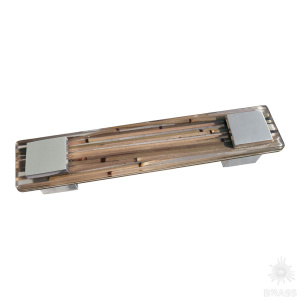 Z1280002 Ручка скоба с внутренней вставкой из бамбука 128 мм