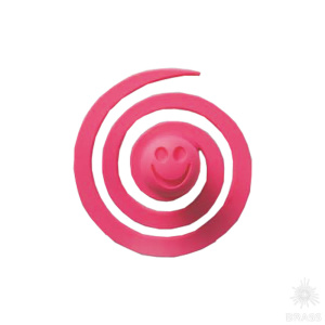 445025ST10 Ручка кнопка детская, червячок малиновый