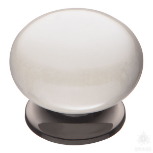 5015-70-L PEARL Ручка кнопка керамика с металлом, перламутровый/графит