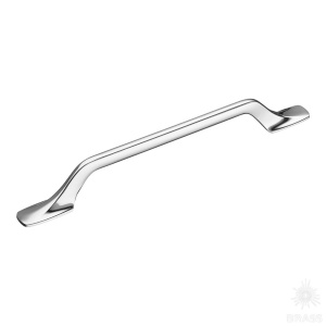1111 160MP02 Ручка скоба, глянцевый хром 160 мм