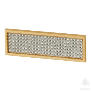 7167.0064.027.087 Ручка скоба с кристаллами Swarovski, матовое золото 64 мм