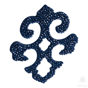 702812-001BBL Swarovski elements Декоративная накладка Valentina, синий