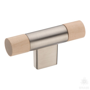 9400-317 Ручка кнопка, дерево/никель