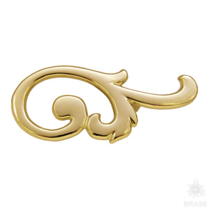 15.141.01.03 right Ручка скоба, глянцевая латунь 96 мм