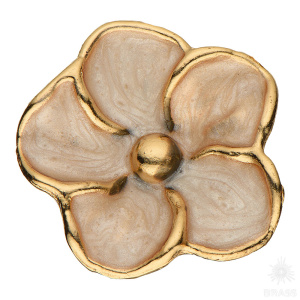 SMALL PAPATYA-69-KREM PEARL Ручка кнопка, глянцевое золото