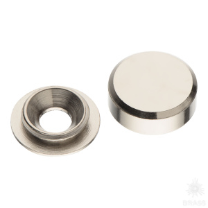 00525 NIQUEL (14 мм) Декоративная накладка с резьбой, никель