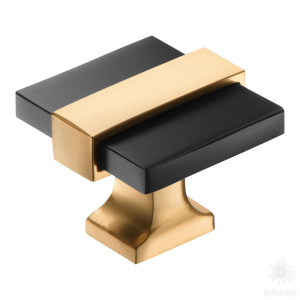 37-Matt Gold-Matt Black Ручка кнопка, сатинированное золото/чёрный