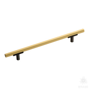 776-160-Matt Black-Matt Gold Ручка рейлинг, чёрный/сатинированное золото 160 мм