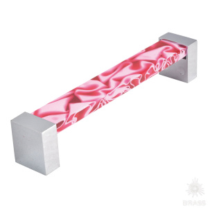 672RJX Ручка скоба, красный 128 мм