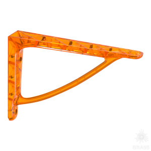 CRISTALL-A OP.ARANCIO Полкодержатель (2 шт.), прозрачный пластик, оранжевый, 120 мм