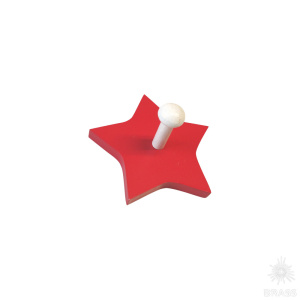 909RJ Вешалка деревянная, звезда красный