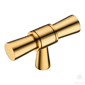 0753-003 Ручка кнопка, глянцевое золото 