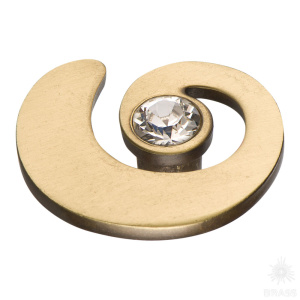 1032.0040.001 Ручка кнопка с кристаллом Swarovski, античная бронза