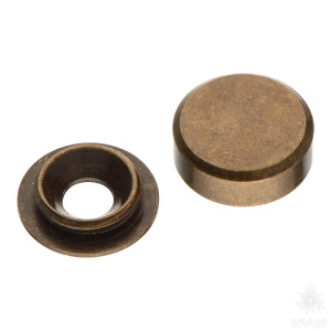 00521 CUERO (14 мм) Декоративная накладка с резьбой, старая бронза