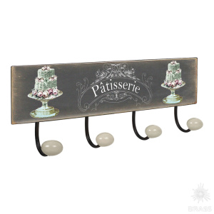 9063N14 Вешалка декоративная PATISSERIE, металл/фарфор