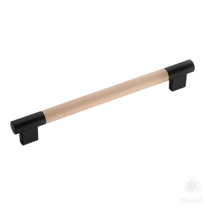 9404-617 Ручка рейлинг, дерево/чёрный 192 мм