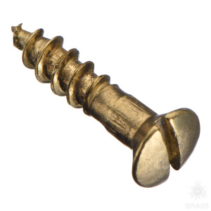 10368 Шуруп с полупотайной головкой прямой шлиц DIN 95, латунь 3.5x16 PU=S (упак 50 шт)