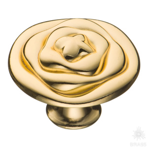 107-Gold Ручка кнопка современная классика, глянцевое золото