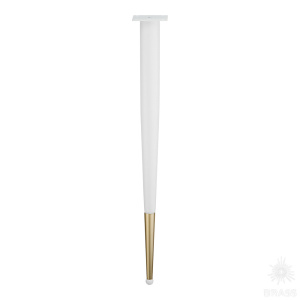 KMA-0124-0710-B12-C25 White/Matt Gold Опора мебельная, белый/матовое золото