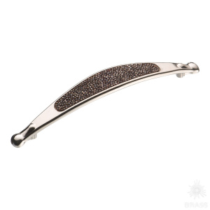 CAMILLA+SW/C+N Ручка скоба c кристаллами Swarovski, глянцевый хром 128 мм