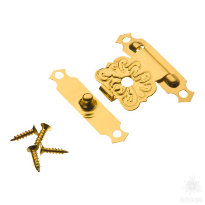 30.00.051-0 Замок для шкатулки, сталь, цвет глянцевая латунь
