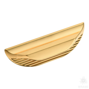 8076 mini Gold  Ручка скоба L-Line Alfa, глянцевое золото 32 мм