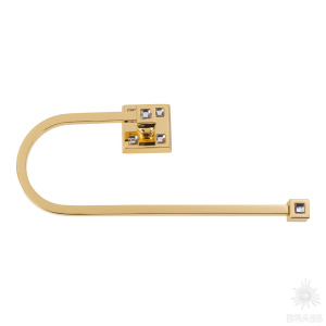 3508-72-003 Держатель для полотенец, латунь с кристаллами Swarovski, глянцевое золото