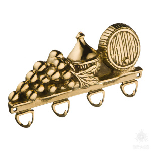 00076 Вешалка "Винный погреб", латунь